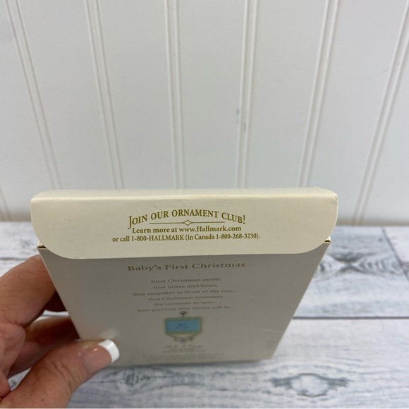 Hallmark‎ Keepsake Baby's First Christmas Jewelry Photo Frame - Blue and Yellow - Picture 2 of 9